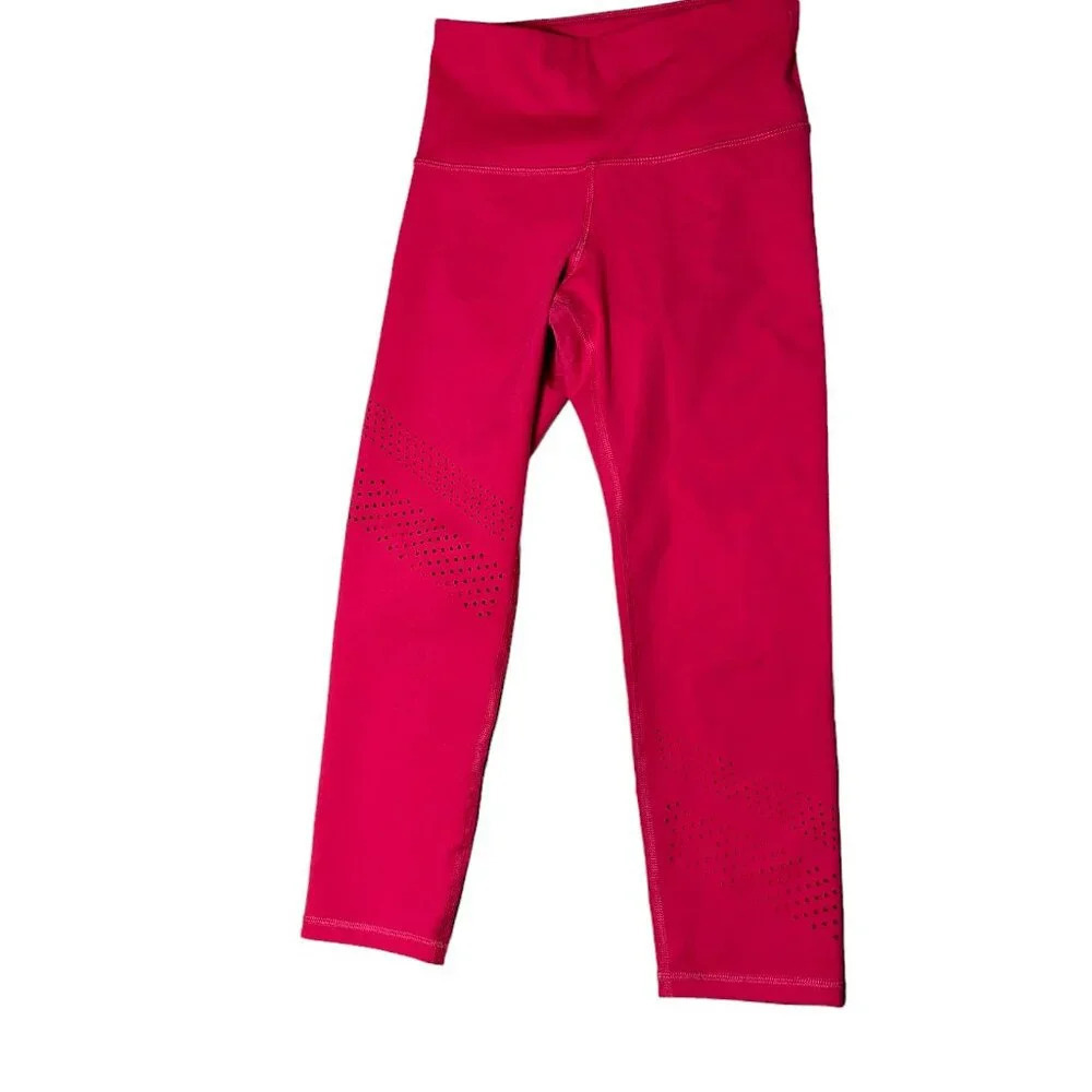 OLD NAVY ELEVATE Perforated  Detail Go-Dry Coral Pink Orange Leggings size XS